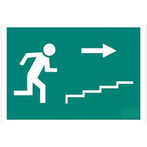 Señal Luminiscente Subida Escalera Derecha 297x210 mm