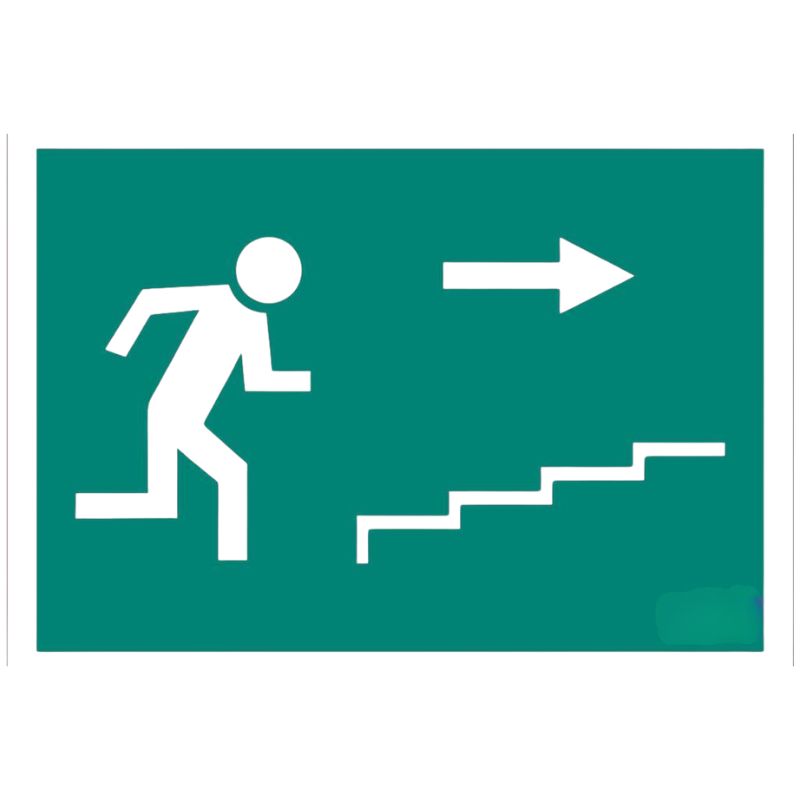 000569 Señal Luminiscente Subida Escalera Derecha 297x210 mm - Imagen 1