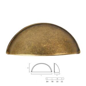 Pomo Concha 64mm Bronce Envejecido
