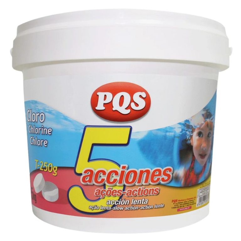 Cloro multifuncion piscinas tabletas PQS de 250 g para mantenimiento del agua