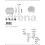 Rejilla Ventilacion Empotrar Redonda Ø 100mm Blanca - Imagen 2