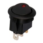 Interruptor Balancin Empotrable 6.5 A Con Luz Piloto Negro