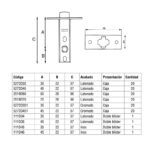 Picaporte Tubular 45 Mm Latonado - Imagen 2