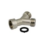 Derivacion Doble Grifo Lavadora 3/4" Metalico - Imagen 2