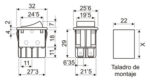 Interruptor Balancin Empotrable Bipolar 16a Luminoso 25x31 - Imagen 2