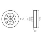 Disco Persiana Con Espiga Metalico Ø 180mm - Imagen 2