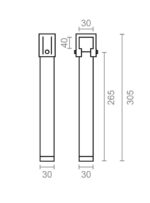 Patas Somier Jgo 4 30x40x250 Mm - Imagen 2