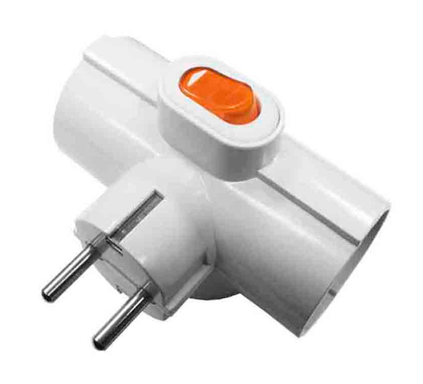 r40067 Clavija Triple 3 Tomas 16a Con Interruptor - Imagen 1