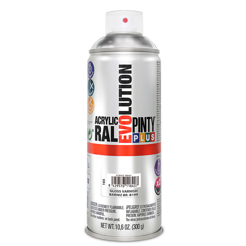 Pintyplus Pintura Spray Acrilica Barniz Brillo - 400 ml - Imagen 2