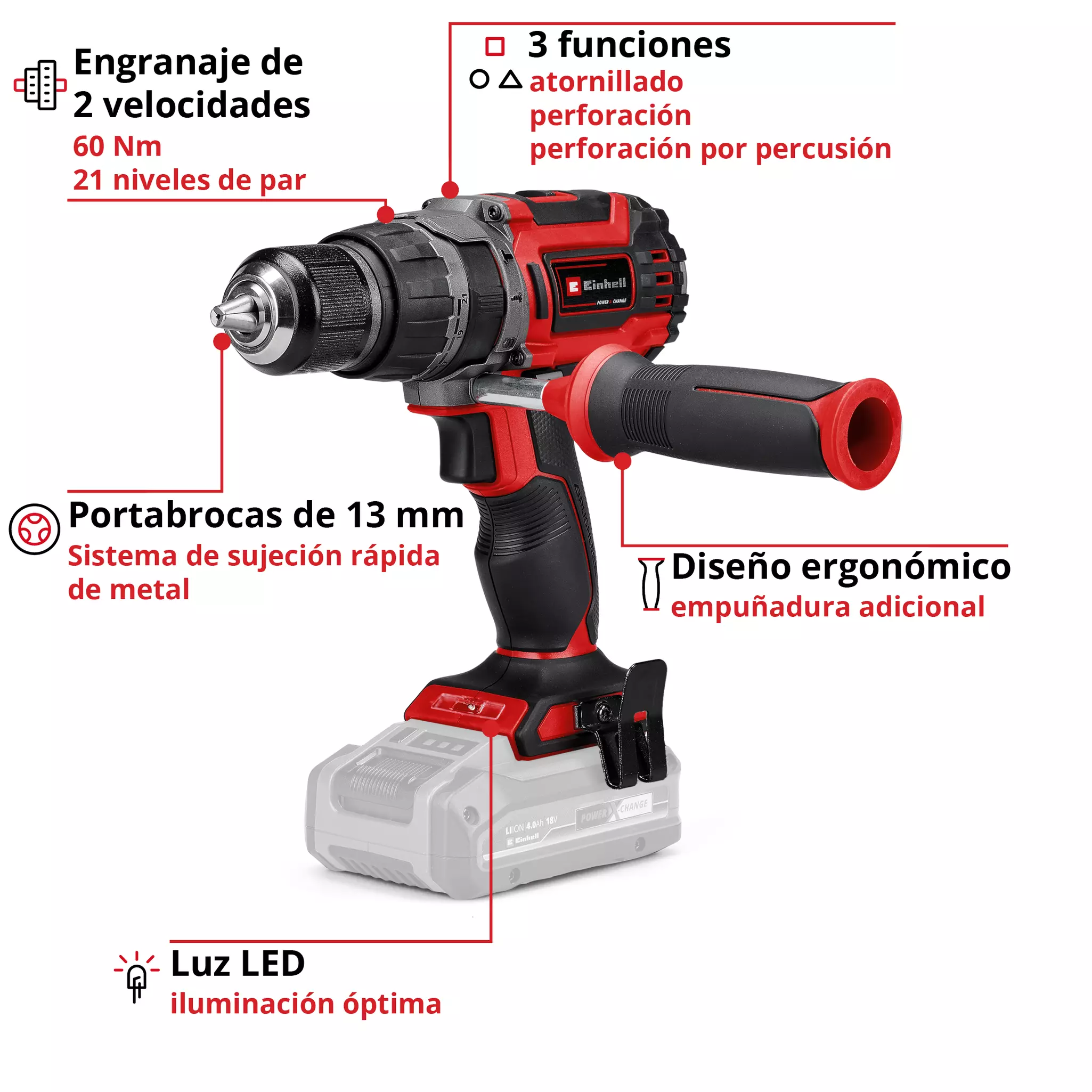 Taladro Percutor Bl Tp-cd 18/60 Li- I Bl Solo 18v - Imagen 6