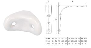 Angulo Mod.2 100x100 Mm Blanco