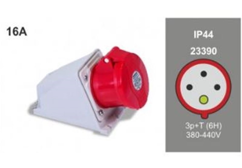 base-ip-44-superf-16a-380v-3p-t-23390 Base Superficie 3p+t 16a 380v Ip44 - Imagen 1