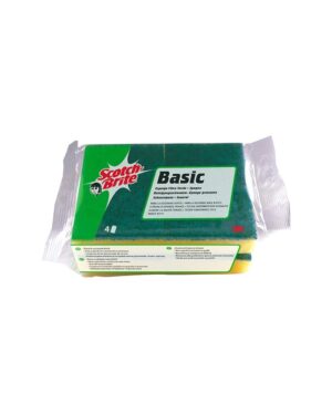 Scotch Brite Esponja Fibra Verde (4 Uds)