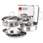Fiambrera Cilindrica Inox 18 Cm 2 Platos - Imagen 2