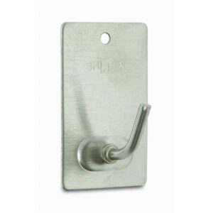 Percha Mediana Adhesiva  Inox (3 Uds)