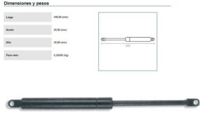 Piston Gas Canape Bcp 1150n Negro