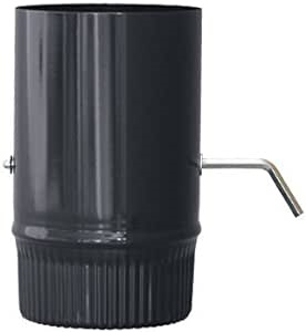 Tubo Estufa Vitrificado Ø 100mm Con Llave 25 Cm