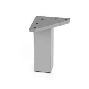 Pata Cuadrada Abs 40xh100 Mm. Aluminio Mate