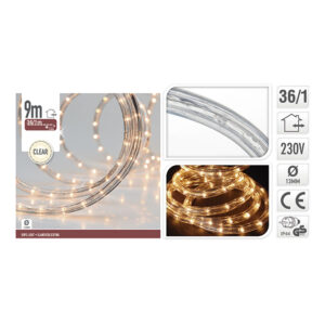 Tubo Led Color Blanco Cálido  9 M Controlador Con 8 Funciones