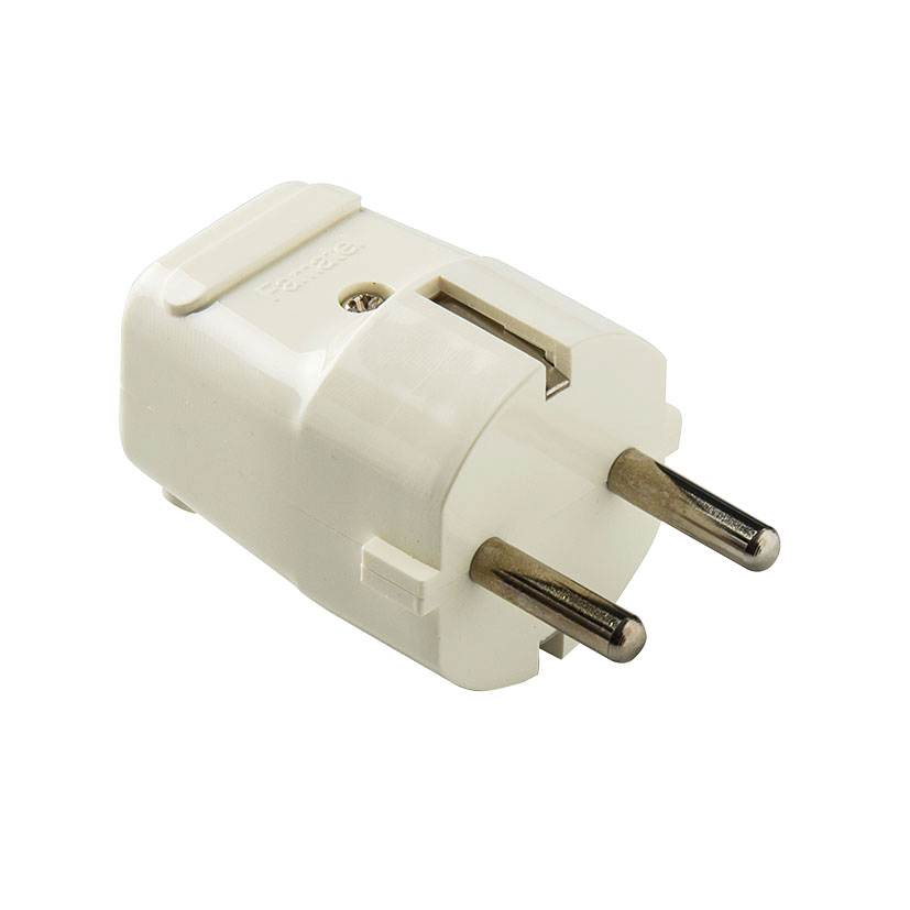 000001022435 Clavija Frontal 4.8mm Tt 16a-250v Blanco - Imagen 1