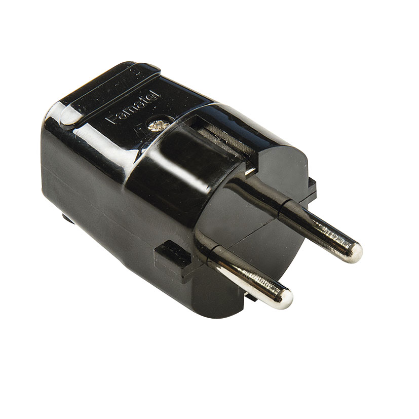 000001022436 Clavija Frontal 4.8mm Tt 16a-250v Negro - Imagen 1