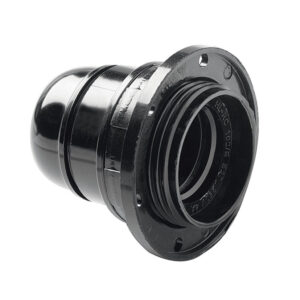 Portalampara Roscado+arandela E27 Negro