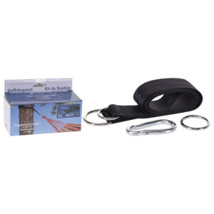 Kit Fijación Hamaca. Incluye Cintas+gancho. Máximo 120 Kg.