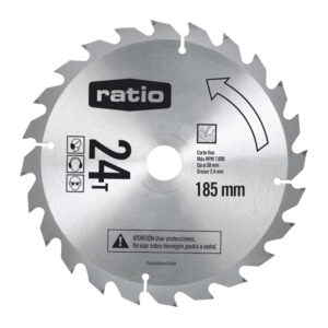 Ratio Disco Sierra Circular Ø 185x2,4x30mm 24 Dientes