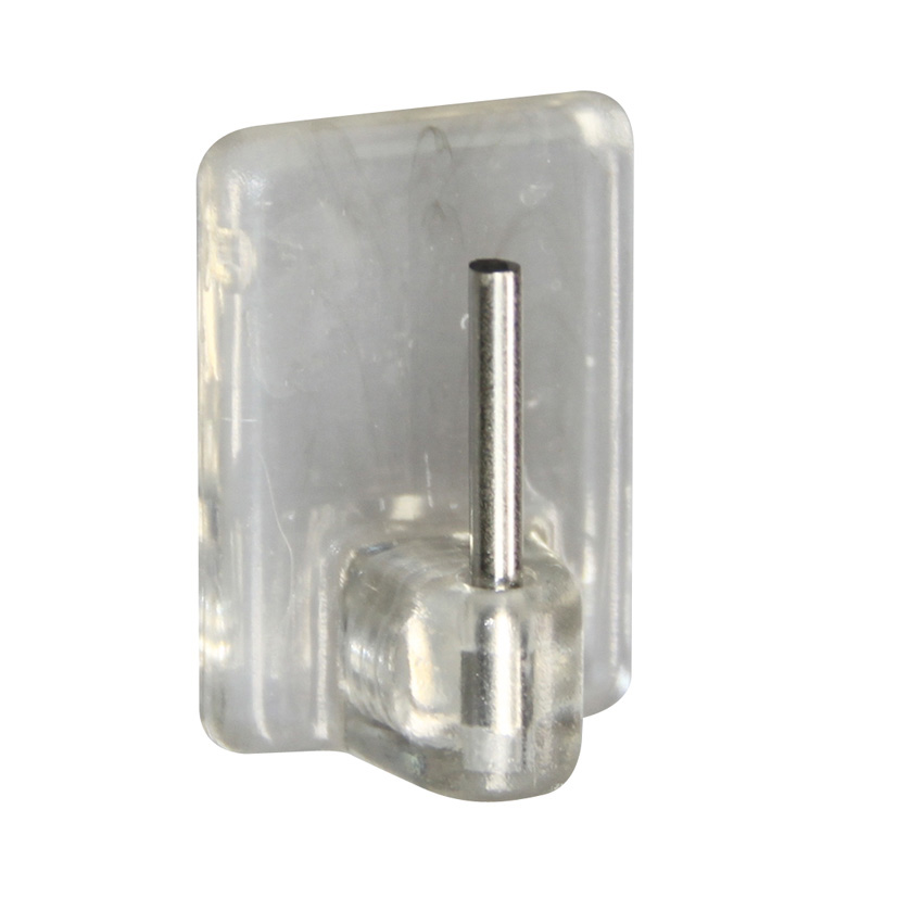 000001030904 Colgador Visillo Adhesivo Transparente (4ds) - Imagen 1