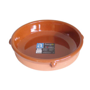 Cazuela Barro Redonda 4 Asas 40 Cm.