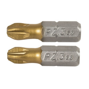 PUNTAS 25MM.TITANIUM POZI Nº1 JGO.2