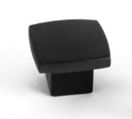Pomo 25x25mm Negro Mate