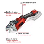 Sierra Sable-podadora Bateria  Ge-gs 18/150 Li  Sin Bateria Ni Cargador - Imagen 4