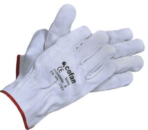 Guante Piel De Serraje Gris T-10