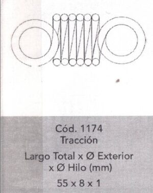 Muelle Traccion 55x8x1 Mm