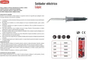 Soldador Lapiz 100w Ce/gs 2 Puntas - Imagen 2
