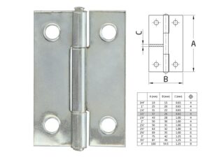 Bisagra 5005 2-1/2" Zincada