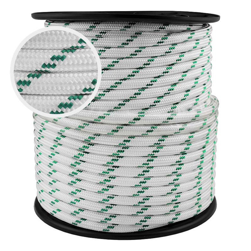 Cuerda Trenzada Polipropileno Ø 6mm Bco/vde (1 Mt)
