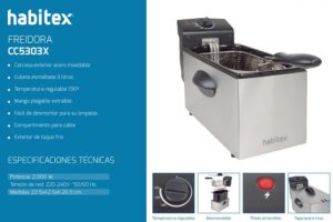 Freidora Cc5303x, 3 Litros, Habitex - Imagen 2