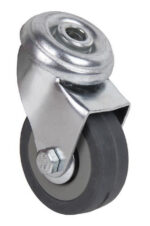 Rueda Goma/gris Pasante Ø50x18mm