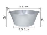 Barreño Zinc 20" 30 Lts 50x21 Cm - Imagen 2