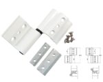Bisagra 40/20 Aluminio Blanco Derecha