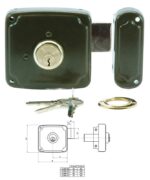 Cerradura 1124a 80mm He Izquierda Bombin Redondo Ilargi - Imagen 2
