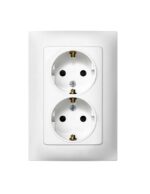 Doble Base Enchufe Con Tt Blanco - Imagen 2