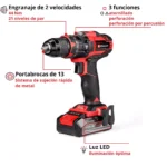 Taladro Percutor Te-cd 18/44 Li-i (1x2,5ah) - Imagen 3