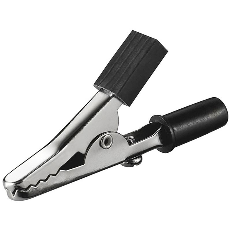 pinza_cocodrilo_negra Pinza Cocodrilo 4 Mm Negro - Imagen 1