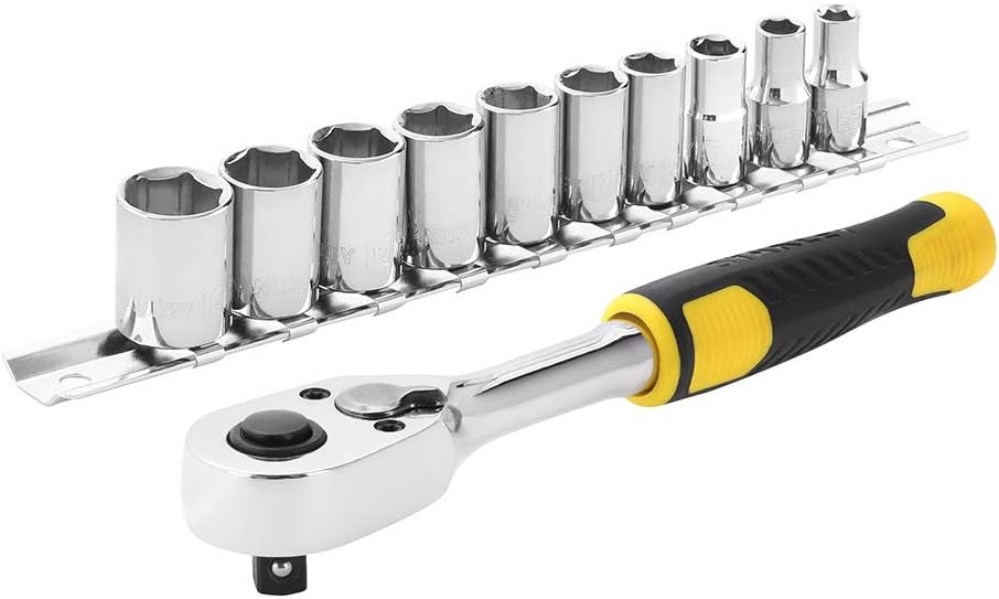 Stanley ® Juego Carraca Y Llaves De Vaso De 3/8" 72 Dientes Stmt82670-0
