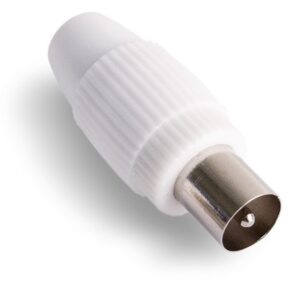 Clavija Coaxial Recta Abs Macho