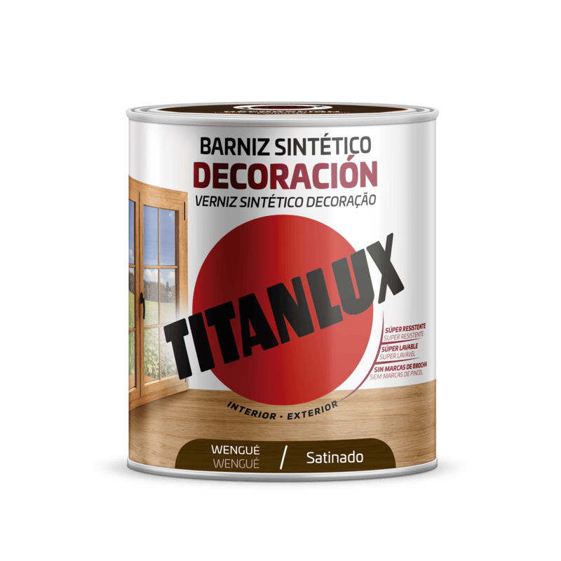 Titanlux Barniz Sintetico Satinado Wengue - 750 ml