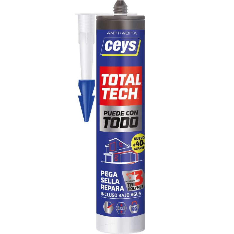 Adhesivo Ms Sellador Total Tech Antracita 290 Ml
